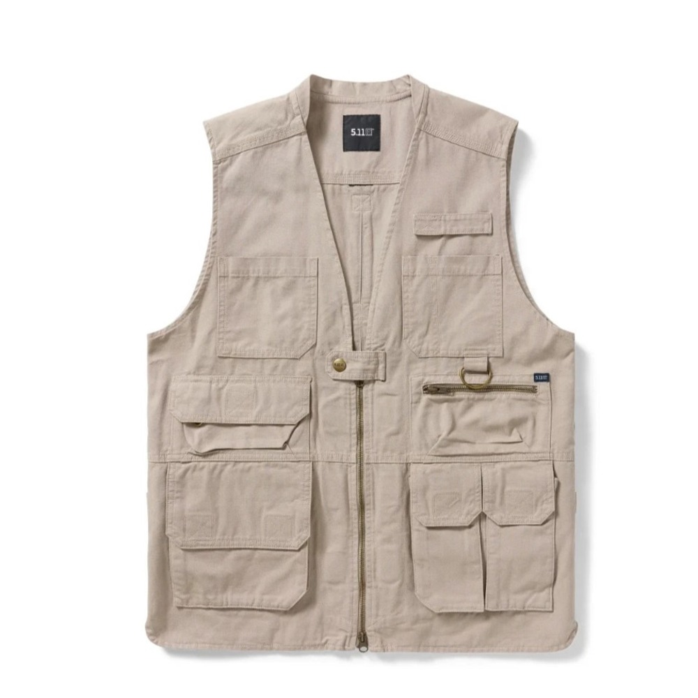 5.11 Tactical Vest Mens S Tan Canvas Conceal Carry Hunting Cargo 80001 Safari